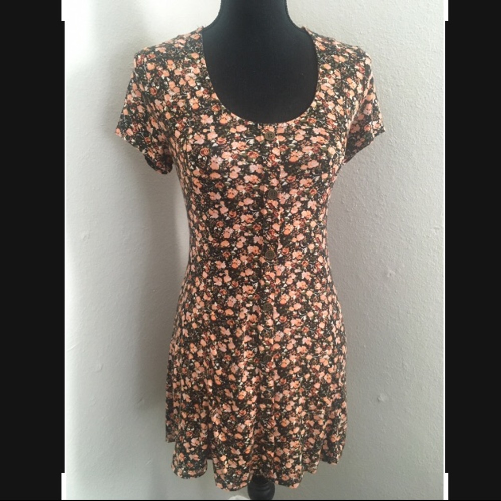 Floral corset mini dress